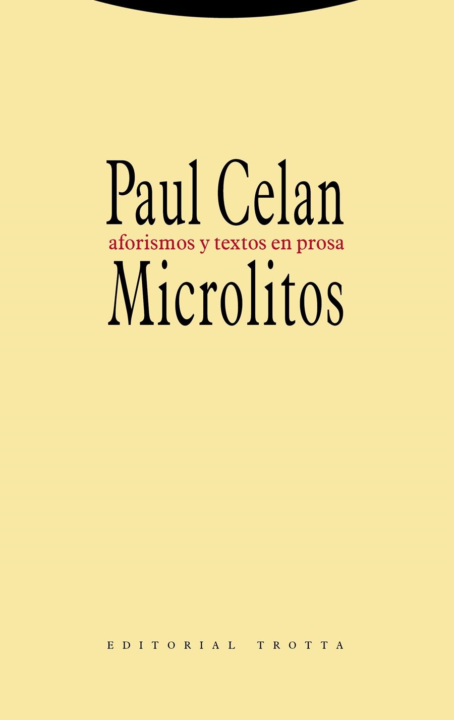 MICROLITOS | 9788498795264 | CELAN, PAUL | Llibreria La Gralla | Llibreria online de Granollers