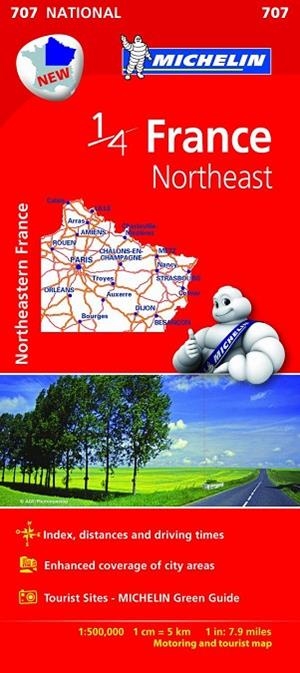 FRANCIA NORTHEAST MAPA NATIONAL MICHELIN 707 (2015) | 9782067200678 | VARIOS AUTORES | Llibreria La Gralla | Llibreria online de Granollers