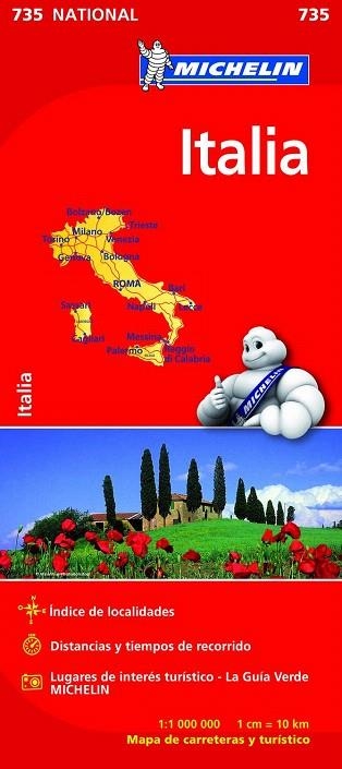 ITALIA. MAPA NATIONAL MICHELIN 735 | 9782067200173 | VARIOS AUTORES | Llibreria La Gralla | Librería online de Granollers