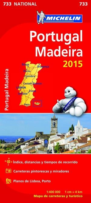 PORTUGAL MAPA NACIONAL MICHELIN 733 (2015) | 9782067200029 | VARIOS AUTORES | Llibreria La Gralla | Llibreria online de Granollers