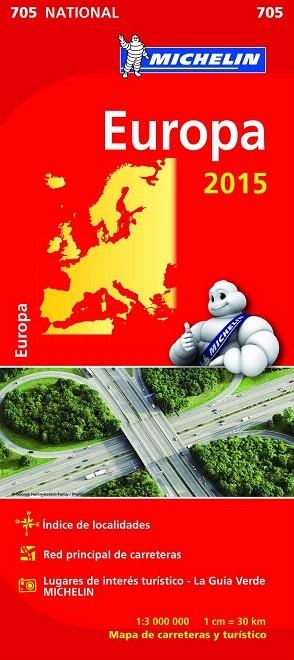 EUROPA MAPA NATIONAL MICHELIN 705 (2015) | 9782067199866 | VARIOS AUTORES | Llibreria La Gralla | Librería online de Granollers