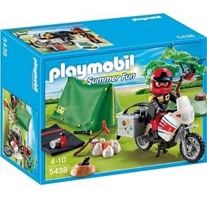 MOTORISTA AMB TENDA DE CAMPANYA PLAYMOBIL SUMMER FUN | 4008789054388 | PLAYMOBIL | Llibreria La Gralla | Llibreria online de Granollers