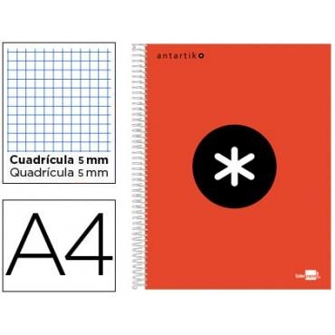 LLIBRETA A4 ANTARTIK ESPIRAL QUADRICULA 5X5 VERMELL | 8423473745834 | 74583 | Llibreria La Gralla | Librería online de Granollers