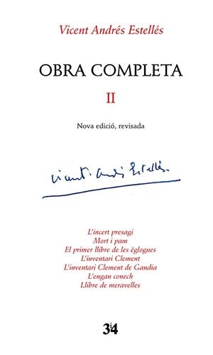 OBRA COMPLETA II VICENT ANDRES ESTELLES | 9788475029696 | ESTELLES, VICENT ANDRES | Llibreria La Gralla | Librería online de Granollers