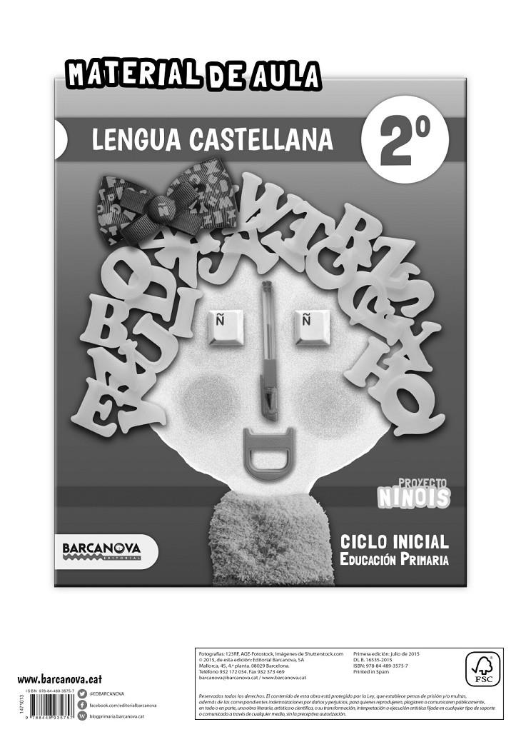 NINOIS 2º CI. LENGUA CASTELLANA. MATERIAL DE AULA | 9788448935757 | EDITORIAL BARCANOVA | Llibreria La Gralla | Llibreria online de Granollers