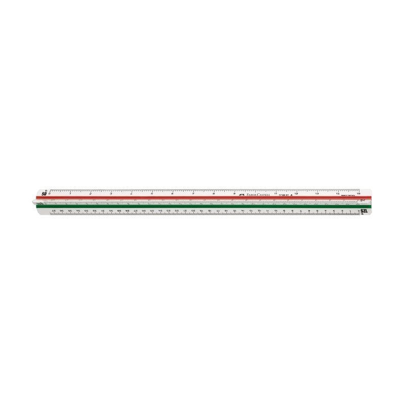 ESCALIMETRE TRIANGULAR FABER CASTELL 1:20-25-50-75-100-125 | 4005401765318 | Llibreria La Gralla | Llibreria online de Granollers