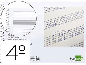 LLIBRETA MUSICA LIDERPAPEL 3 MM 1/4 APAISAT | 8423473007376 | Llibreria La Gralla | Librería online de Granollers