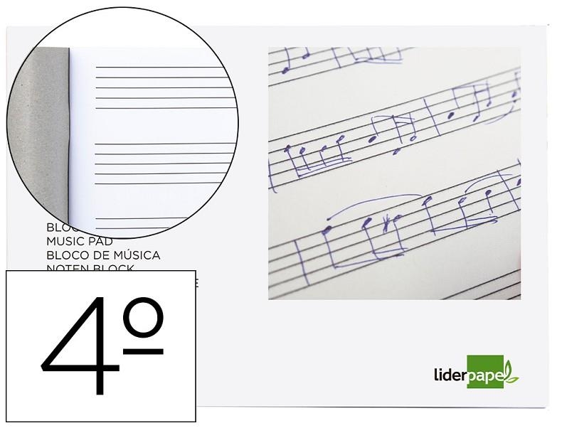 LLIBRETA MUSICA LIDERPAPEL 1/4 APAISAT 5MM | 8423473586093 | Llibreria La Gralla | Librería online de Granollers