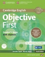 OBJECTIVE FIRST FOR SPANISH SPEAKERS SELF-STUDY PACK (STUDENT S BOOK WITH ANSWERS, CLASS CDS (3)) 4TH EDITION | 9788483236673 | Llibreria La Gralla | Librería online de Granollers