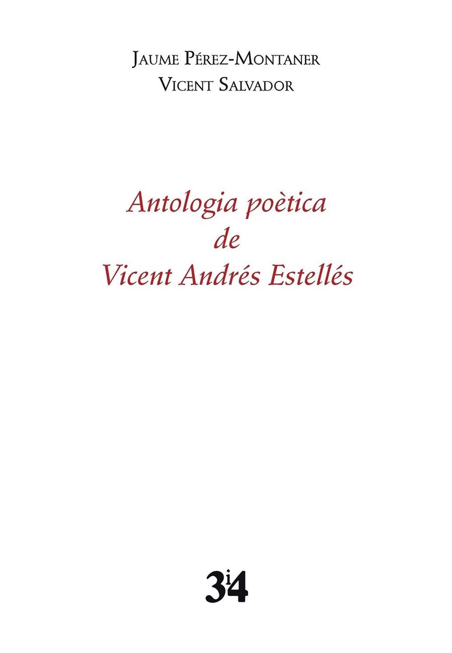 ANTOLOGIA POETICA DE VICENT ANDRES ESTELLES | 9788475029795 | Llibreria La Gralla | Librería online de Granollers