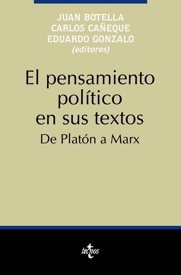 EL PENSAMIENTO POLÍTICO EN SUS TEXTOS DE PLATON A MARX | 9788430925223 | VV AA | Llibreria La Gralla | Librería online de Granollers