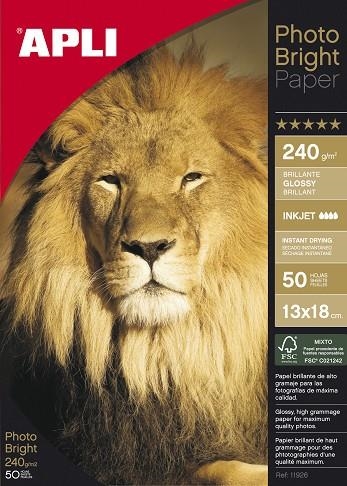 PAPER PHOTO BRIGHT PAPER 240 GR | 8410782119265 | APL11926 | Llibreria La Gralla | Librería online de Granollers