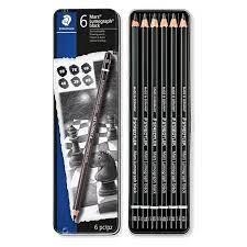SET LLAPIS STAEDTLER LUMOGRAPH BLACK 6UN | 4007817185568 | 100BG6 | Llibreria La Gralla | Librería online de Granollers