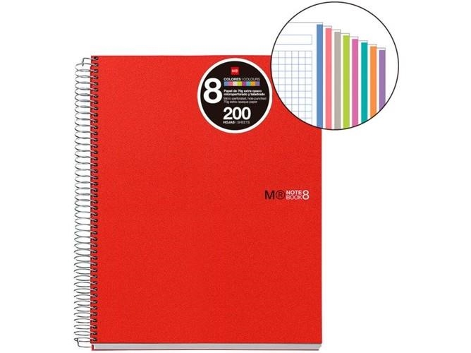 LLIBRETA A5 MIQUELRIUS NOTEBOOK 8 VERMELL | 8422593420034 | 42003 | Llibreria La Gralla | Librería online de Granollers