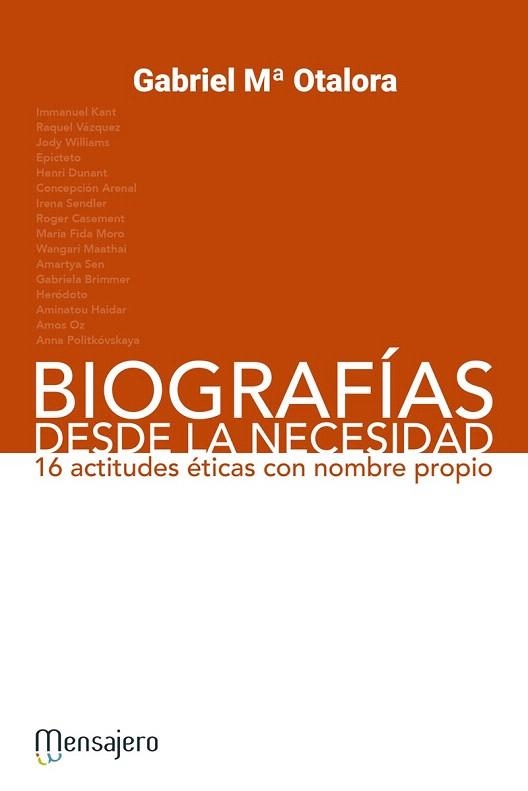 BIOGRAFÍAS DESDE LA NECESIDAD | 9788427138681 | OTALORA, GABRIEL Mª | Llibreria La Gralla | Llibreria online de Granollers