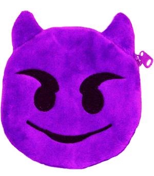 MONEDER EMOTICONA DIMONI LILA | 8434364000383 | EMOTICON WORLD | Llibreria La Gralla | Llibreria online de Granollers