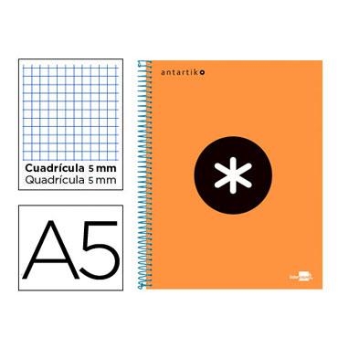 LLIBRETA ANTARTIK ESPIRAL A5 QUADRICULA MICROPERFORAT CARTRO TARONJA | 8423473745971 | 74597 | Llibreria La Gralla | Llibreria online de Granollers