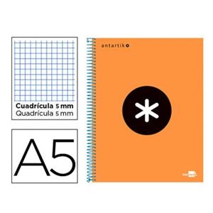 LLIBRETA ANTARTIK ESPIRAL A5 QUADRICULA MICROPERFORAT CARTRO TARONJA | 8423473745971 | 74597 | Llibreria La Gralla | Llibreria online de Granollers