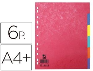 JOC SEPARADORS PLUS Q-CONNECT 6 UN | 5705831154087 | 77865 | Llibreria La Gralla | Llibreria online de Granollers