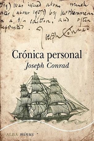 CRÓNICA PERSONAL | 9788490652046 | CONRAD, JOSEPH | Llibreria La Gralla | Llibreria online de Granollers