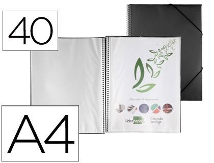 CARPETA 40 FUNDES LIDERPAPEL A4 NEGRE | 8423473750838 | 75083 | Llibreria La Gralla | Llibreria online de Granollers