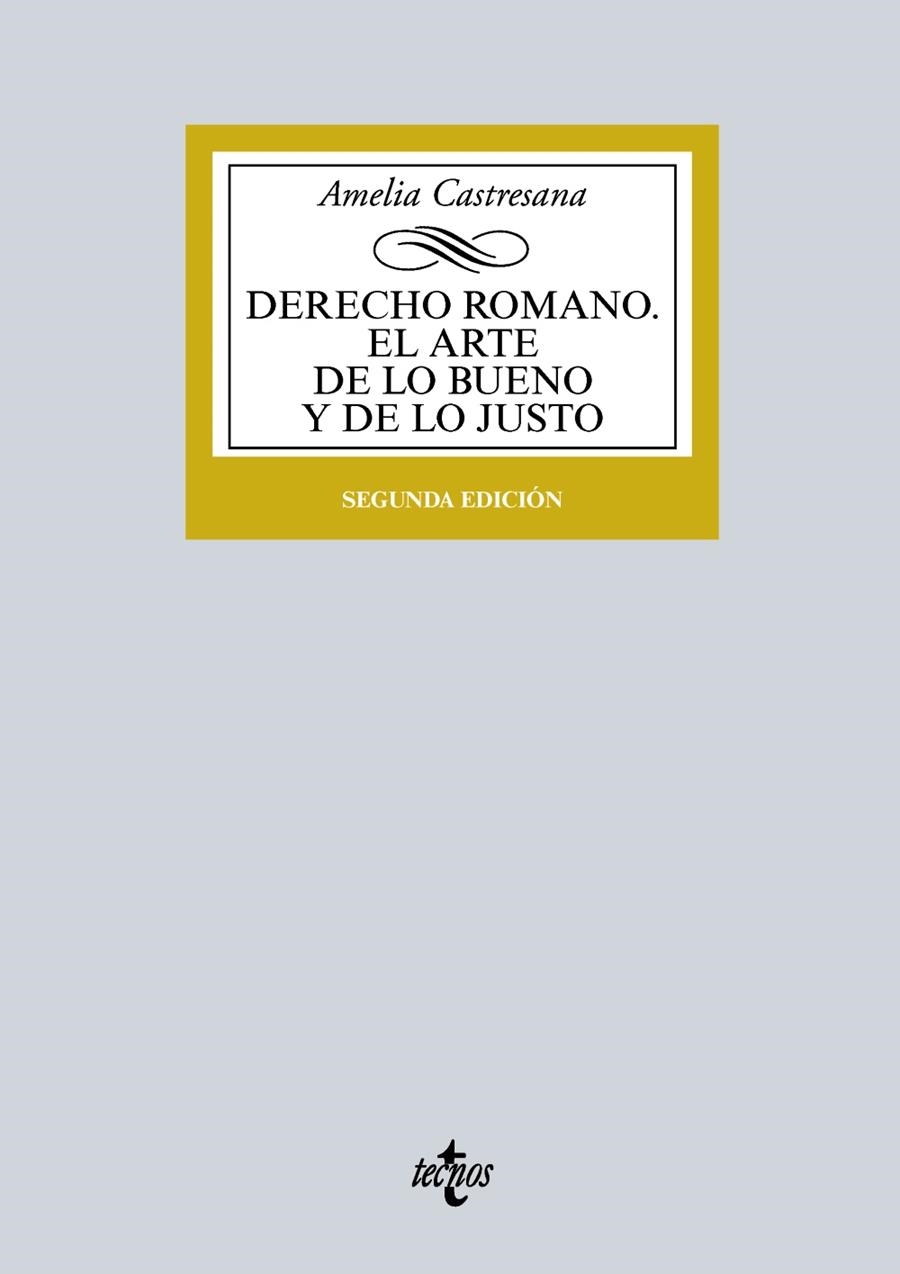 DERECHO ROMANO. EL ARTE DE LO BUENO Y DE LO JUSTO | 9788430966295 | CASTRESANA, AMELIA | Llibreria La Gralla | Llibreria online de Granollers