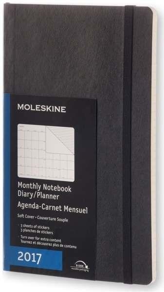 AGENDA 2017 MOLESKINE A5 MENSUAL NEGRE  | 8051272893243 | Llibreria La Gralla | Librería online de Granollers