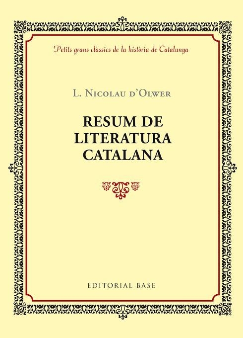 RESUM DE LITERATURA CATALANA | 9788416587353 | L'OLWER, NICOLAU | Llibreria La Gralla | Librería online de Granollers