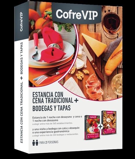 ESTANCIA CON CENA TRADICIONAL + BODEGAS Y TAPAS (PACK COFREVIP 2019) | 8436544541785 | VV.AA | Llibreria La Gralla | Llibreria online de Granollers