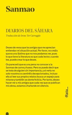 DIARIOS DEL SAHARA | 9788494489174 | SANMAO | Llibreria La Gralla | Librería online de Granollers