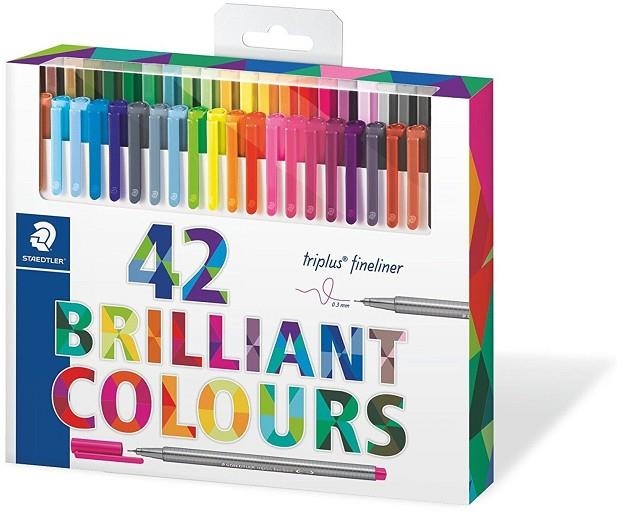 RETOLADORS STAEDTLER TRIPLUS FINELINER 0.3MM 42 UNITATS | 4007817019054 | STD334C42 | Llibreria La Gralla | Llibreria online de Granollers