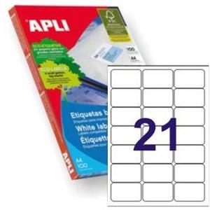 ETIQUETES A4 IMPRESSORA 63.5X72MM. | 8410782024163 | APL02414 | Llibreria La Gralla | Librería online de Granollers