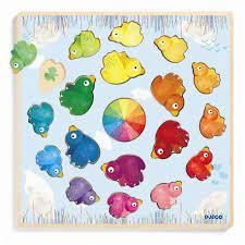 JOC DJECO ENCAIX PUZZLE LUDICOLOR OCELLS FUSTA | 3070900018075 | DJE31807 | Llibreria La Gralla | Librería online de Granollers