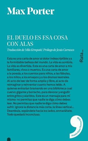 DUELO ES ESA COSA CON ALAS, EL | 9788494489150 | PORTER, MAX | Llibreria La Gralla | Librería online de Granollers