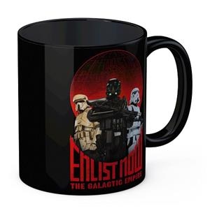 ENLIST NOW TAZA NEGRA CERAMICA STAR WARS ROGUE ONE | 8436535275712 | SD TOYS | Llibreria La Gralla | Librería online de Granollers