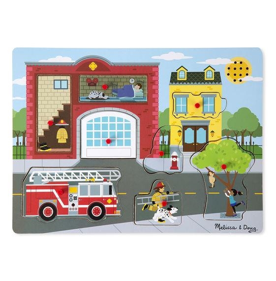 JOGUINA DIDACTICA MELISSA&DOUG PUZZLE ESTACIO BOMBERS FUSTA | 0007721073658 | MEL10736 | Llibreria La Gralla | Llibreria online de Granollers