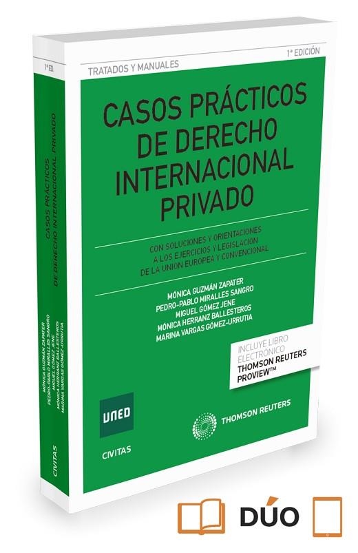 CASOS PRACTICOS DE DERECHO INTERNACIONAL PRIVADO | 9788491355960 | GONEZ, MIGUEL JENE, GUZMAN ZAPATER, MONICA, ..... | Llibreria La Gralla | Llibreria online de Granollers