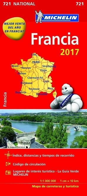FRANCIA MAPA MICHELIN 2017 | 9782067218659 | VVAA | Llibreria La Gralla | Librería online de Granollers