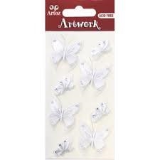 STICKER ARTOZ PAPALLONES BLANQUES/PLATA | 7612996883562 | ART185600170 | Llibreria La Gralla | Llibreria online de Granollers