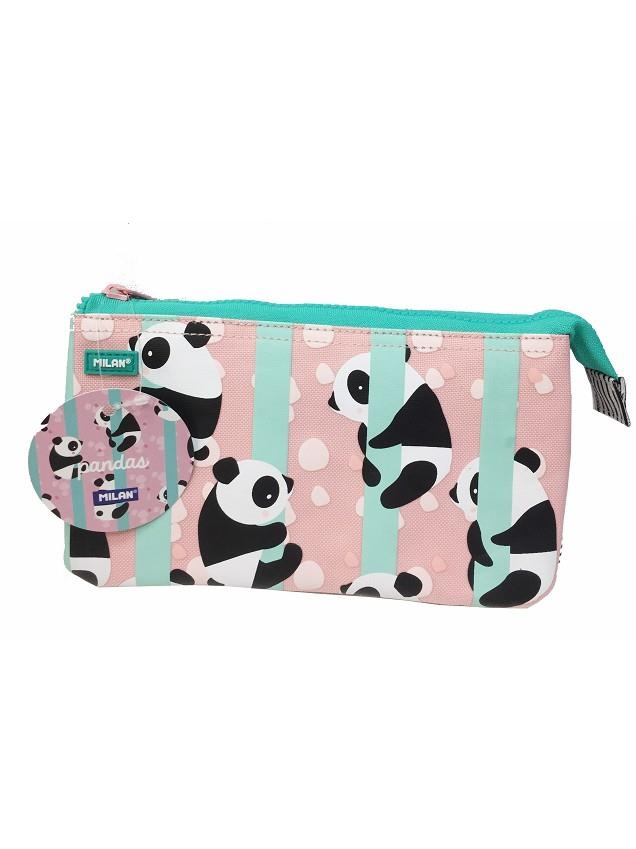 PORTATOT 5 COMPARTIMENTS MILAN ROSA PANDA | 8411574068716 | MIL081133PND | Llibreria La Gralla | Llibreria online de Granollers