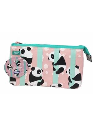 PORTATOT 5 COMPARTIMENTS MILAN ROSA PANDA | 8411574068716 | MIL081133PND | Llibreria La Gralla | Llibreria online de Granollers