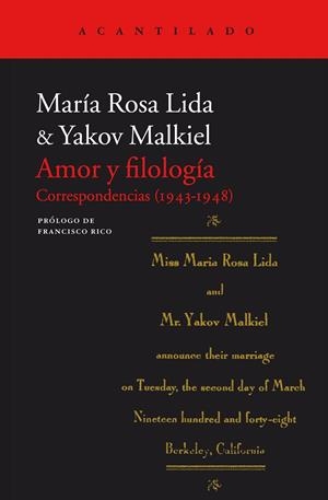 AMOR Y FILOLOGIA | 9788416748150 | LIDA, MARIA ROSA / MALKIEL, YAKOV | Llibreria La Gralla | Llibreria online de Granollers