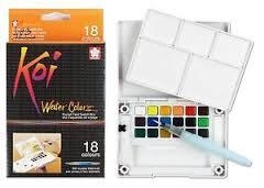 CAIXA AQUAREL.LES SAKURA KOI 18 PASTILLES | 084511388949 | XNCW18N | Llibreria La Gralla | Librería online de Granollers