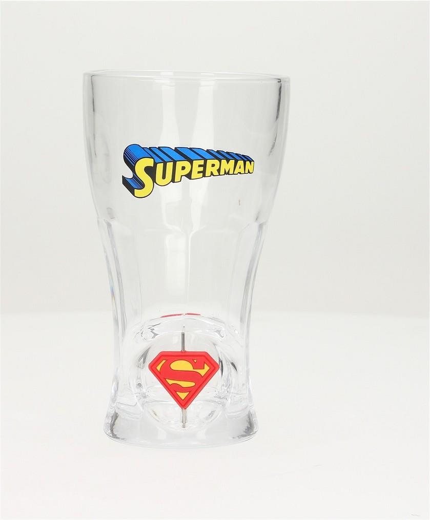 GOT DE VIDRE PER REFRESCS LOGO SUPERMAN GIRATORI | 8436546890454 | SD TOYS | Llibreria La Gralla | Llibreria online de Granollers