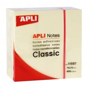 BLOC NOTES ADHESIVES GROC APLI | 8410782115977 | APL11597 | Llibreria La Gralla | Librería online de Granollers