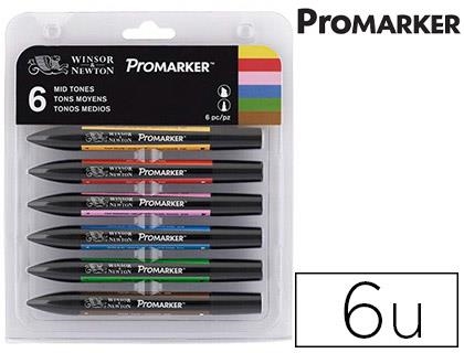 RETOLADORS 6 UN W&N PROMARKER SET TONS MITJOS | 884955043264 | 884955043264 | Llibreria La Gralla | Llibreria online de Granollers