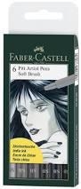 RETOLADORS 6 UN FABER CASTELL PITT ARTIST PEN SOFT BRUSH GRISOS | 4005401678069 | 09167806 | Llibreria La Gralla | Llibreria online de Granollers