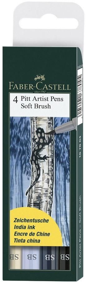 RETOLADORS 4 UN FABER CASTELL PITT ARTIST PEN SOFT BRUSH GRISOS | 4005401678045 | 09167804 | Llibreria La Gralla | Llibreria online de Granollers