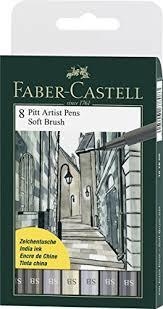 RETOLADORS 8 UN FABER CASTELL PITT ARTIST PEN SOFT BRUSH GRISOS | 4005401678083 | 09167808 | Llibreria La Gralla | Llibreria online de Granollers