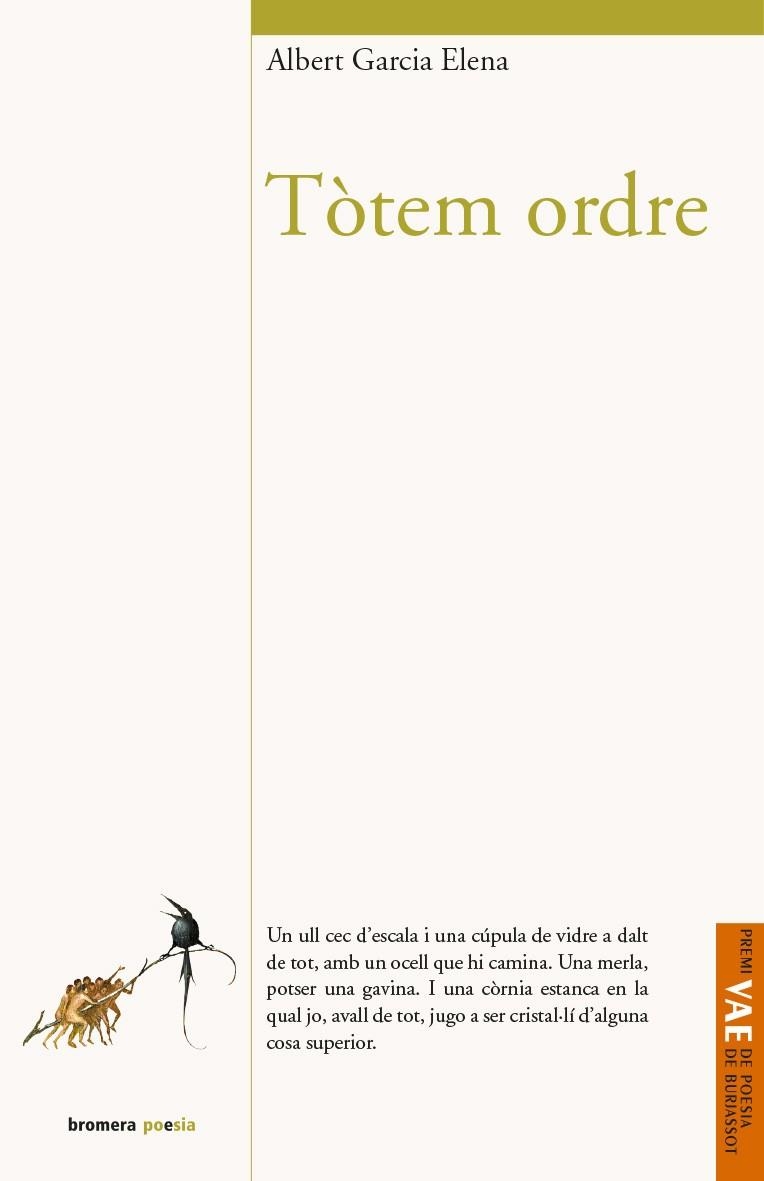 TÒTEM ORDRE | 9788490267417 | GARCIA ELENA, ALBERT | Llibreria La Gralla | Llibreria online de Granollers